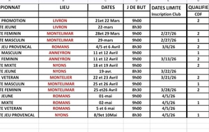 CALENDRIER FEDERAL 2026